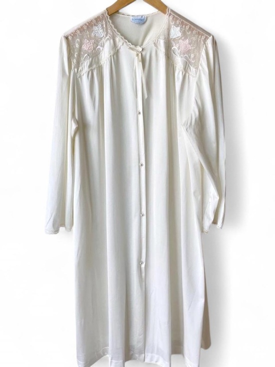 lorraine Other - Vintage 80s Lorraine Lace Buttoned Slip Dress Nightgown